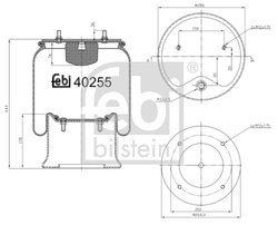 Burduf suspensie pneumatica Febi Bilstein 40255