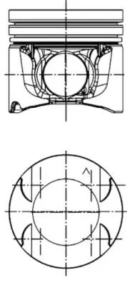 PISTON KOLBENSCHMIDT 40262600 - Compatibil cu NISSAN, OPEL, RENAULT, VAUXHALL