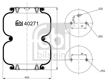 Burduf suspensie pneumatica Febi Bilstein 40271