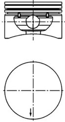 PISTON KOLBENSCHMIDT 40380600 - Compatibil cu CHEVROLET, HOLDEN, OPEL, VAUXHALL