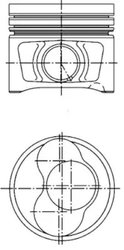 PISTON KOLBENSCHMIDT 40409600 - Compatibil cu AUDI, SEAT, SKODA, VW