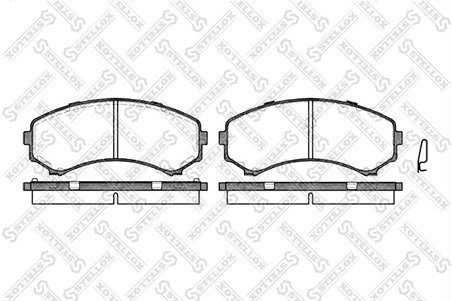 Set placute frana Stellox 407 000-SX