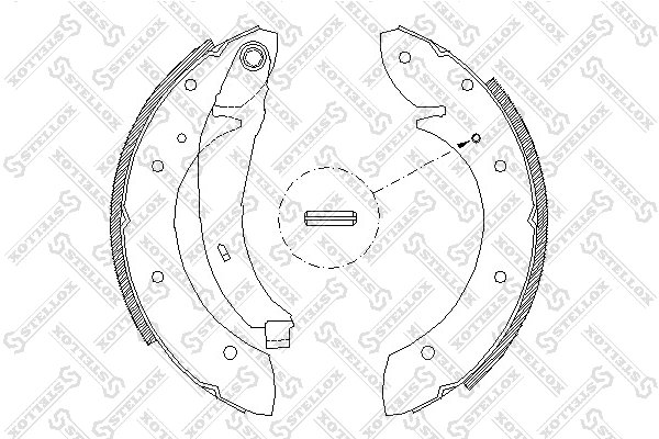 SET SABOTI FRANA STELLOX 407 102-SX - Compatibil cu CITROEN, PEUGEOT, RENAULT