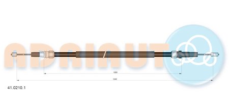 CABLU FRANA DE MANA ADRIAUTO 41.0210.1 - Compatibil cu RENAULT