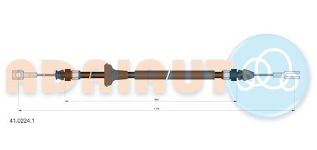 CABLU FRANA DE MANA ADRIAUTO 41.0224.1 - Compatibil cu NISSAN, OPEL, RENAULT