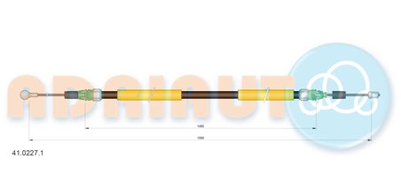 CABLU FRANA DE MANA ADRIAUTO 41.0227.1 - Compatibil cu NISSAN, OPEL, RENAULT