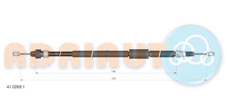 CABLU FRANA DE MANA ADRIAUTO 41.0263.1 - Compatibil cu RENAULT