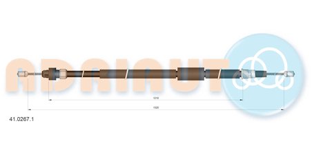 CABLU FRANA DE MANA ADRIAUTO 41.0267.1 - Compatibil cu RENAULT