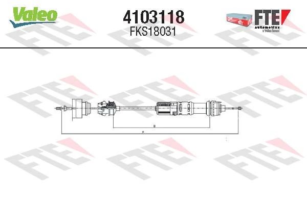 CABLU AMBREIAJ FTE 4103118 - Compatibil cu PEUGEOT