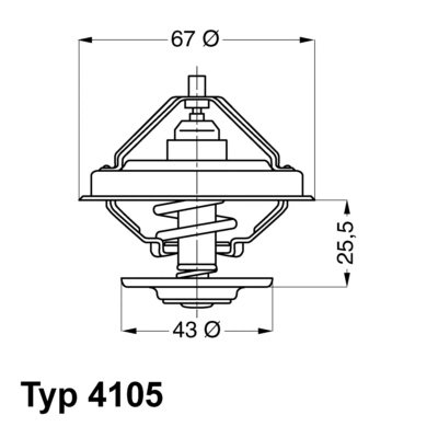 TERMOSTAT LICHID RACIRE WAHLER 4105.83D - Compatibil cu MERCEDES-BENZ, NEOPLAN, SETRA