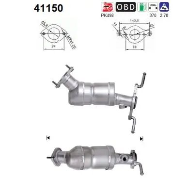 CATALIZATOR AS 41150 - Compatibil cu ALFA ROMEO