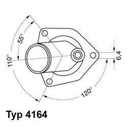 TERMOSTAT LICHID RACIRE WAHLER 4164.92D - Compatibil cu OPEL, VAUXHALL