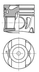 PISTON KOLBENSCHMIDT 41712600 - Compatibil cu FREIGHTLINER, JEEP, MERCEDES-BENZ, MERCEDES-BENZ (FJDA)