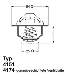 TERMOSTAT LICHID RACIRE WAHLER 4174.79D - Compatibil cu FIAT, IVECO, MULTICAR, OPEL, RENAULT, RENAULT TRUCKS, VAUXHALL