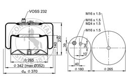 Burduf suspensie pneumatica Contitech AIR Spring 4186 N P25