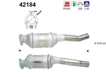 CATALIZATOR AS 42184 - Compatibil cu AUDI