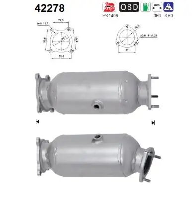 CATALIZATOR AS 42278 - Compatibil cu AUDI