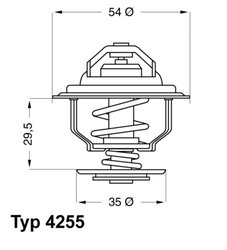 Termostat lichid racire WAHLER 4255.92D