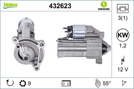 ELECTROMOTOR VALEO 432623 - Compatibil cu CITROEN, CITROEN (DF-PSA), FIAT, PEUGEOT, PEUGEOT (DF-PSA), ROVER