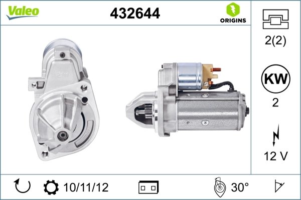 ELECTROMOTOR VALEO 432644 - Compatibil cu MERCEDES-BENZ, MERCEDES-BENZ (FJDA)
