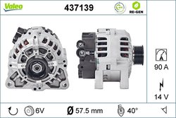 ALTERNATOR VALEO 437139 - Compatibil cu CITROEN, FIAT, PEUGEOT