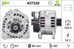 ALTERNATOR VALEO 437339 - Compatibil cu AUDI, FORD, SEAT, SKODA, VW