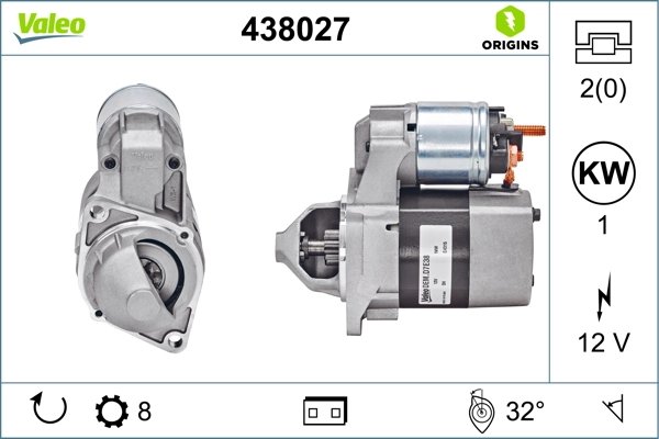 ELECTROMOTOR VALEO 438027 - Compatibil cu MERCEDES-BENZ