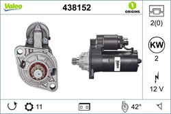ELECTROMOTOR VALEO 438152 - Compatibil cu AUDI, FORD, SEAT, SKODA, VW