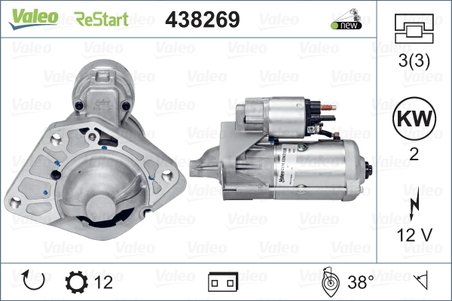 ELECTROMOTOR VALEO 438269 - Compatibil cu MERCEDES-BENZ, NISSAN, OPEL, RENAULT, VAUXHALL