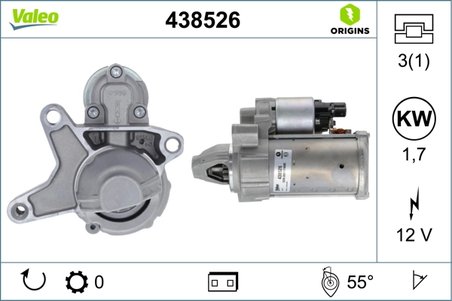 ELECTROMOTOR VALEO 438526 - Compatibil cu CITROEN, DS, OPEL, PEUGEOT, VAUXHALL