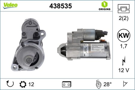 ELECTROMOTOR VALEO 438535 - Compatibil cu MERCEDES-BENZ