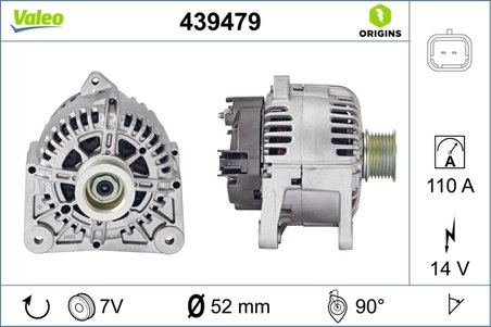ALTERNATOR VALEO 439479 - Compatibil cu RENAULT