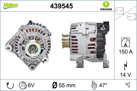 ALTERNATOR VALEO 439545 - Compatibil cu ALPINA, BMW