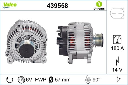 ALTERNATOR VALEO 439558 - Compatibil cu SEAT, SKODA, VW