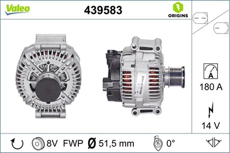 ALTERNATOR VALEO 439583 - Compatibil cu MERCEDES-BENZ