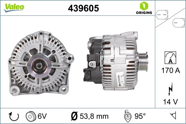 ALTERNATOR VALEO 439605 - Compatibil cu BMW