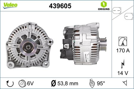 ALTERNATOR VALEO 439605 - Compatibil cu BMW