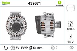 ALTERNATOR VALEO 439671 - Compatibil cu MERCEDES-BENZ