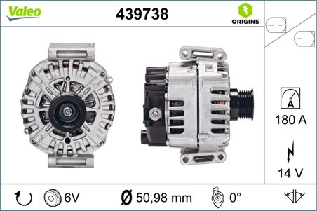 ALTERNATOR VALEO 439738 - Compatibil cu MERCEDES-BENZ