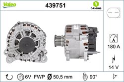 ALTERNATOR VALEO 439751 - Compatibil cu SKODA, VW