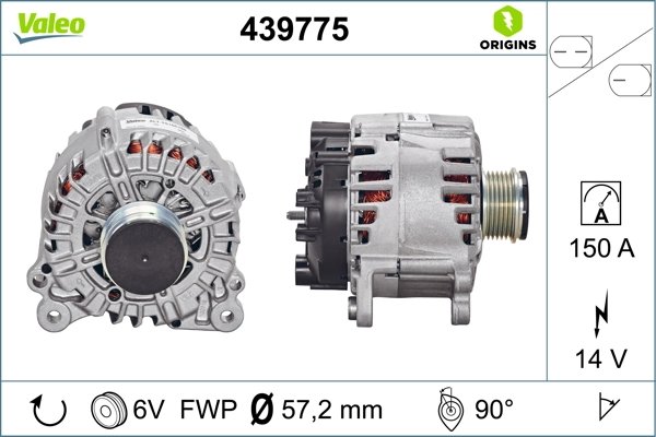 ALTERNATOR VALEO 439775 - Compatibil cu AUDI