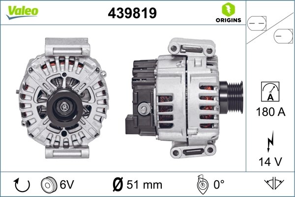 ALTERNATOR VALEO 439819 - Compatibil cu MERCEDES-BENZ