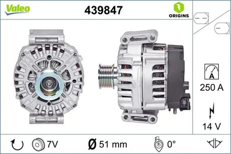 ALTERNATOR VALEO 439847 - Compatibil cu MERCEDES-BENZ