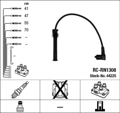 FISE BUJII NGK 44225 - Compatibil cu RENAULT