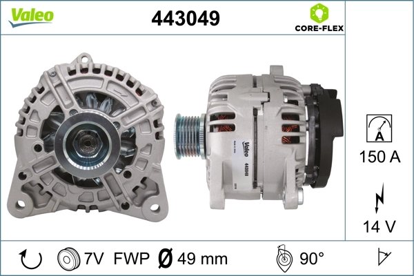 ALTERNATOR VALEO 443049 - Compatibil cu RENAULT