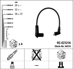 FISE BUJII NGK 44318 - Compatibil cu MAZDA