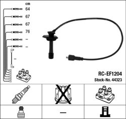 FISE BUJII NGK 44323 - Compatibil cu SUBARU