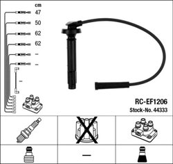 FISE BUJII NGK 44333 - Compatibil cu SUBARU