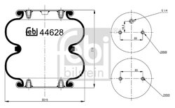 Burduf suspensie pneumatica Febi Bilstein 44628