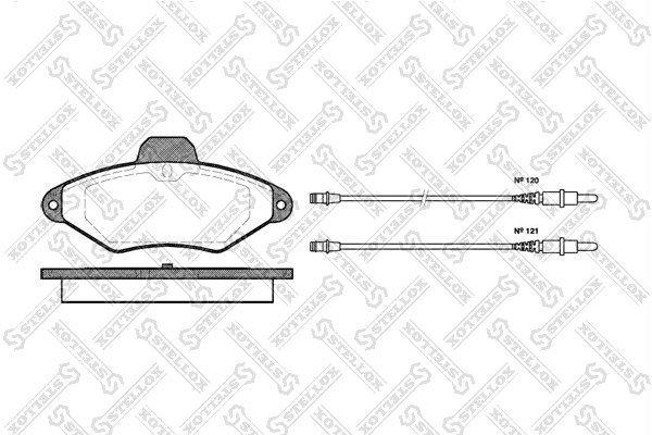 Set placute frana Stellox 449 004-SX
